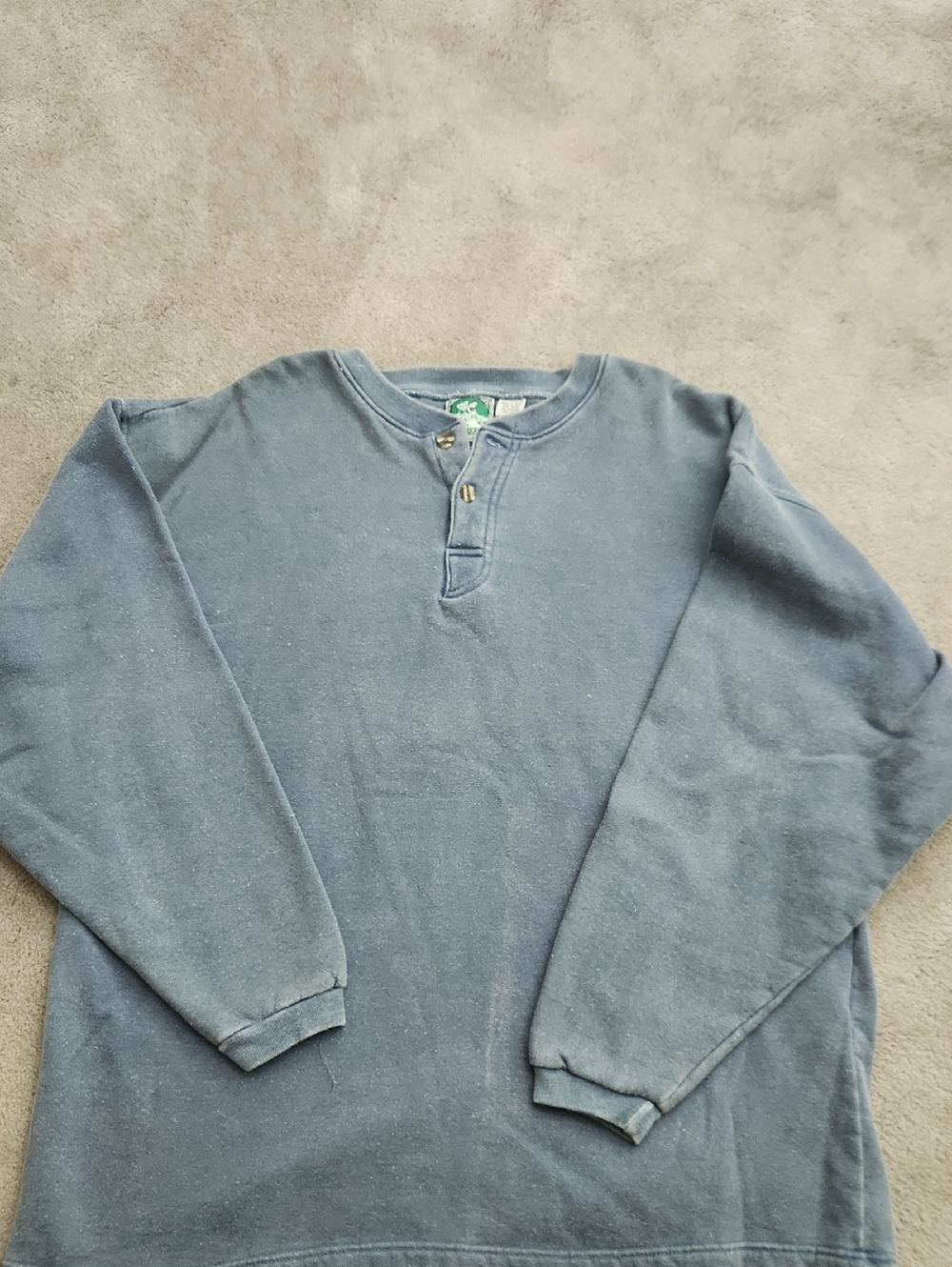 Men's Long-Sleeve Henley Shirt - Slate Blue